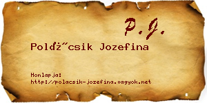 Polácsik Jozefina névjegykártya